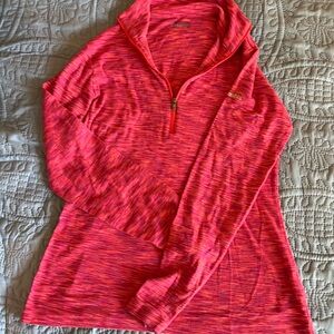 Columbia Womens Pink Heather Long Sleeve 3/4 zip front